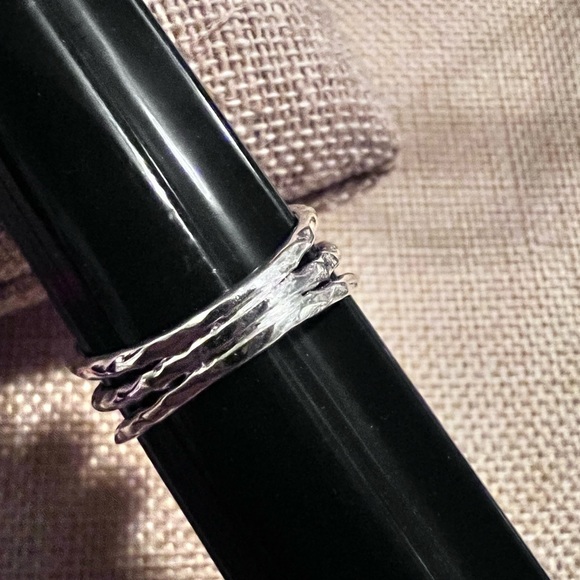 Amethyst, Moonstone & Corundum Ruby .925 Ring Size 8 Split Shank sides - Picture 5 of 8